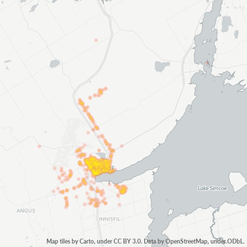 Virksomhedskoncentration i Postnummer L4M - Barrie, Ontario