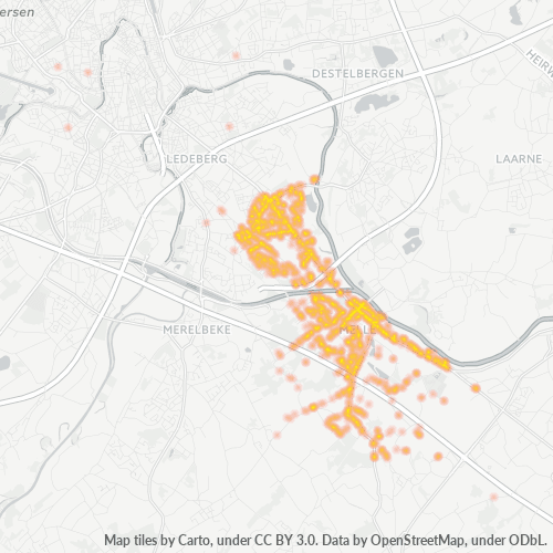 Bedrijfsconcentratie in Postcode 9090 - België