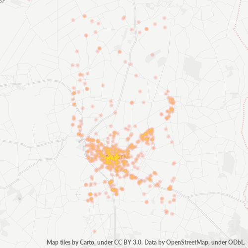 Business Concentration in Postal Code 32369 - Rahden, North Rhine-Westphalia