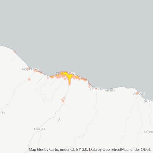 Dami ng Negosyo sa Postal Code 61100 - Trabzon, Trabzon Province