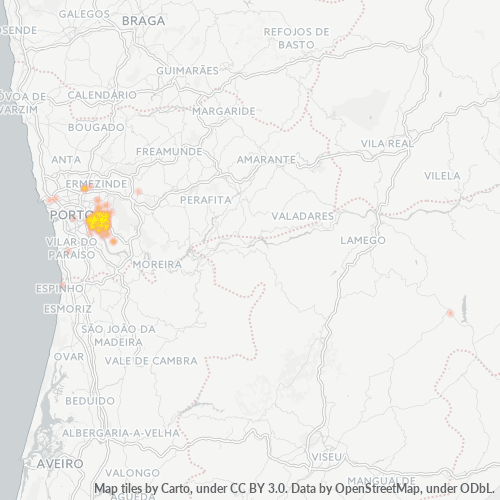 Bedrijfsconcentratie in Postcode 4420 - Portugal