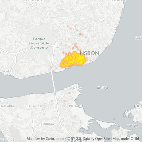 Dami ng Negosyo sa Postal Code 1200 - Lisboa, Distrito de Lisboa