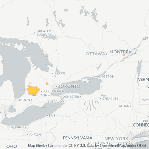 Bedriftskonsentrasjon i Postnummer N0K - Ontario