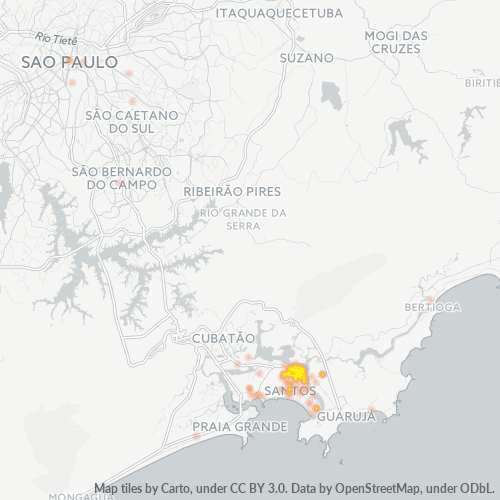 Dami ng Negosyo sa Postal Code 11013-000 - Santos, São Paulo