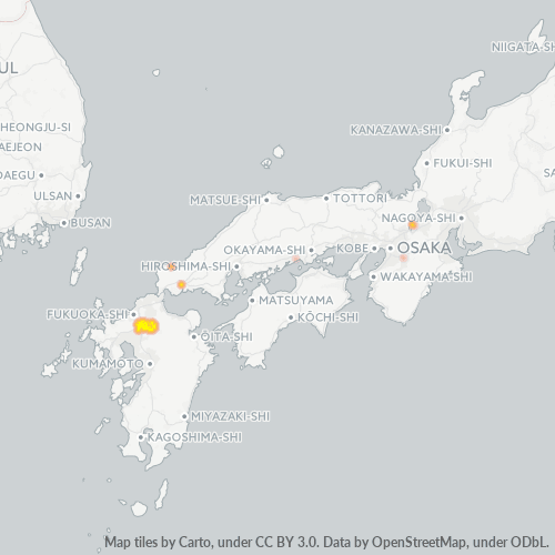 Bedrijfsconcentratie in Postcode 838 - Fukuoka (prefectuur)