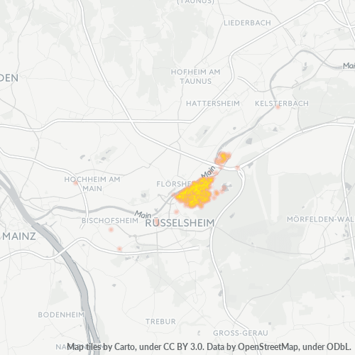 Business Concentration in Postal Code 65479 - Raunheim, Hesse