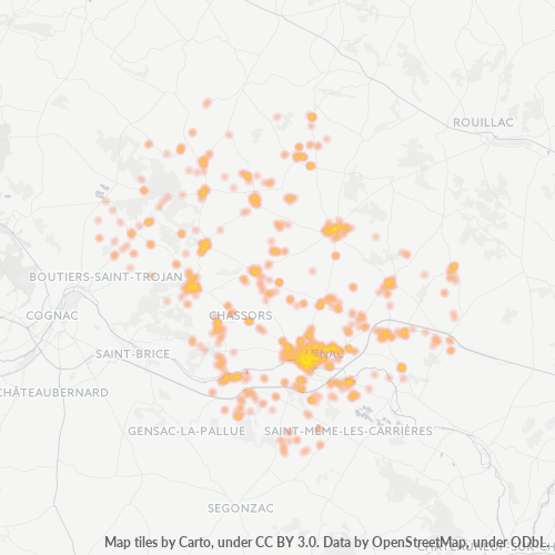 Dami ng Negosyo sa Postal Code 16200 - Dompierre-sur-Charente, Poitou-Charentes