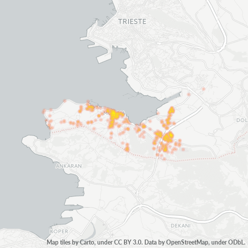 Dami ng Negosyo sa Postal Code 34015 - Trieste, Friuli-Venezia Giulia