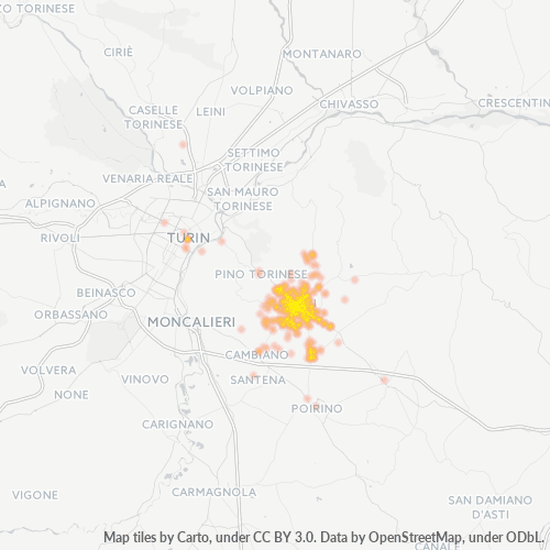 Dami ng Negosyo sa Postal Code 10023 - Pessione, Piemonte