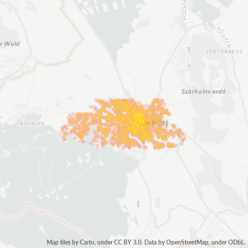 Dami ng Negosyo sa Postal Code 9400 - Sopron, Győr-Moson-Sopron megye