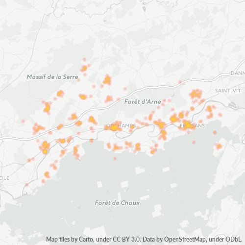 Dami ng Negosyo sa Postal Code 39700 - La Bretenière, Franche-Comté