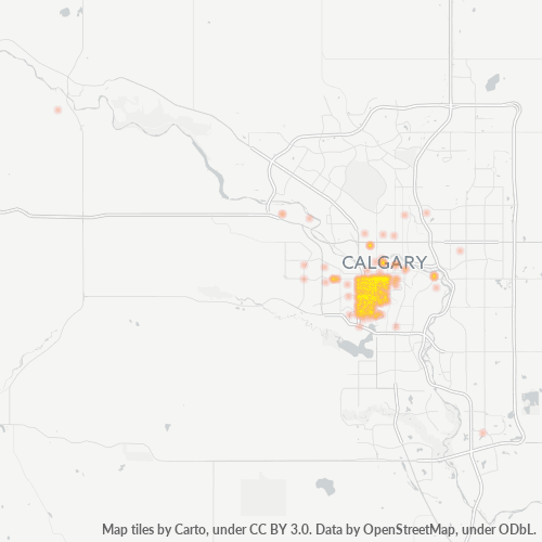 Bedriftskonsentrasjon i Postnummer T2T - Calgary, Alberta