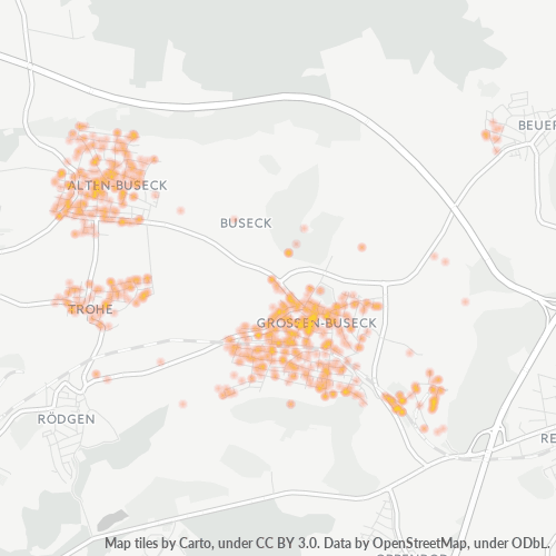 Business Concentration in Postal Code 35418 - Buseck, Hesse