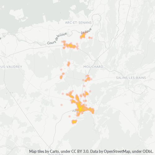 Dami ng Negosyo sa Postal Code 39600 - Les Arsures, Franche-Comté