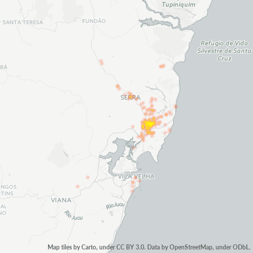 Concentració d'empreses a Codi Postal 29165-000 - Serra, Estat d'Espírito Santo