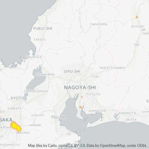 Bedrijfsconcentratie in Postcode 636 - Nara (prefectuur)