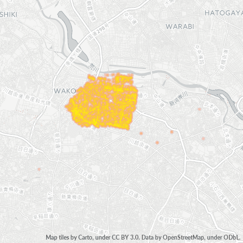 Bedrijfsconcentratie in Postcode 175 - Minamisenju, Tokyo Prefecture