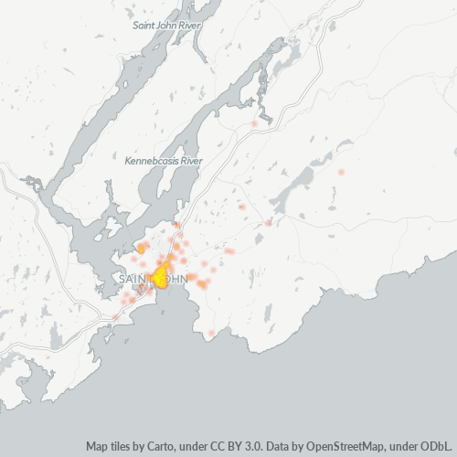 Dami ng Negosyo sa Postal Code E2L - Saint John, New Brunswick