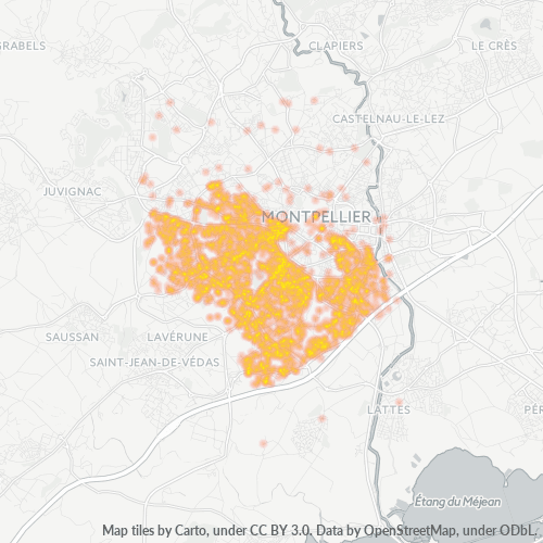 Dami ng Negosyo sa Postal Code 34070 - Montpellier, Languedoc-Roussillon