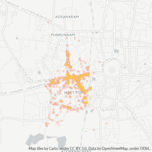 Dami ng Negosyo sa Postal Code 680004 - Trichūr, State of Kerala