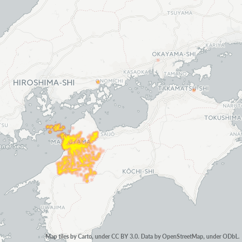 Bedrijfsconcentratie in Postcode 791 - Ehime