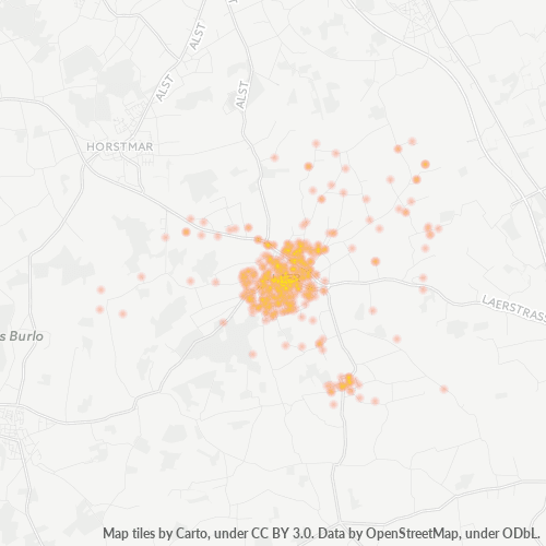 Business Concentration in Postal Code 48366 - Laer, North Rhine-Westphalia