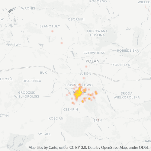 Bedrijfsconcentratie in Postcode 62-050 - Mosina, Woiwodschap Groot-Polen