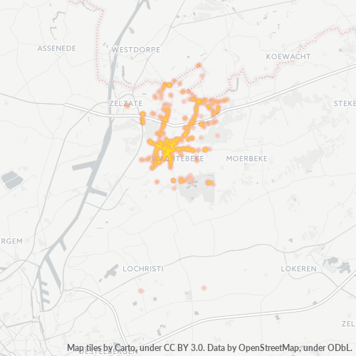 Bedrijfsconcentratie in Postcode 9185 - België
