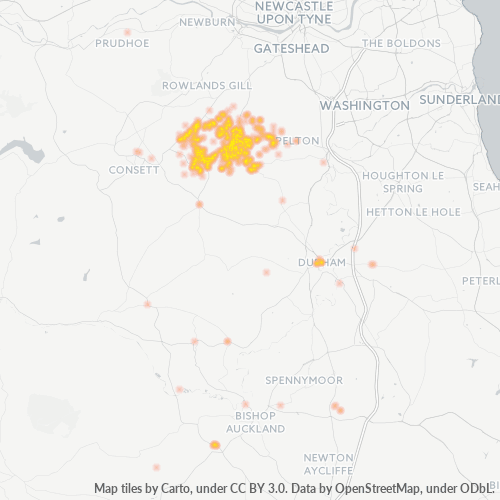 Dami ng Negosyo sa Postal Code DH9 - United Kingdom