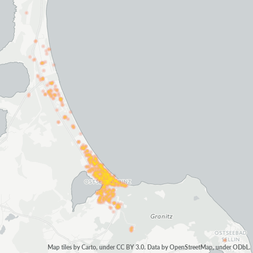 Business Concentration in Postal Code 18609 - Binz, Mecklenburg-Vorpommern