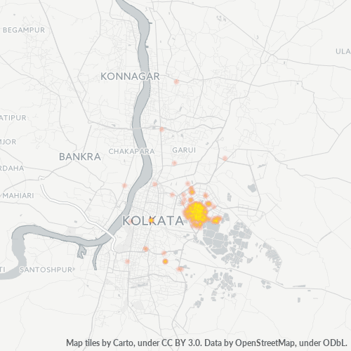Bedrijfsconcentratie in Postcode 700106 - West-Bengalen