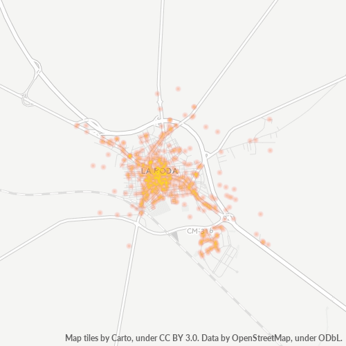 Bedrijfsconcentratie in Postcode 02630 - La Roda, Castilië-La Mancha