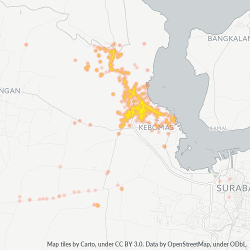 Bedrijfsconcentratie in Postcode 61151 - Gresik, Oost-Java