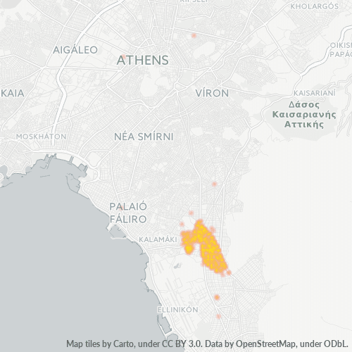 Bedriftskonsentrasjon i Postnummer 164 52 - Hellas