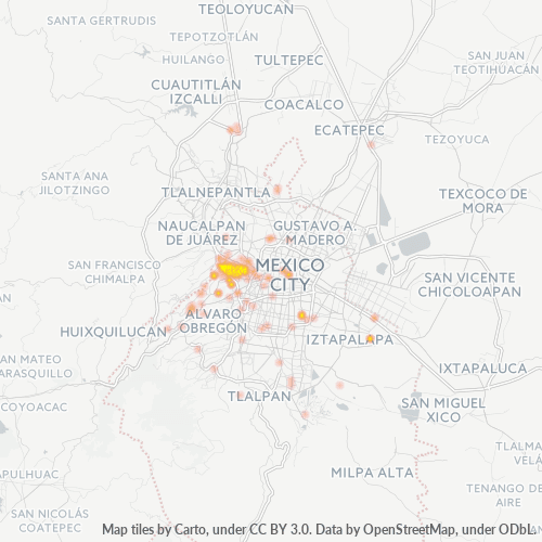 Dami ng Negosyo sa Postal Code 11510 - Polanco, Lungsod ng Mehiko