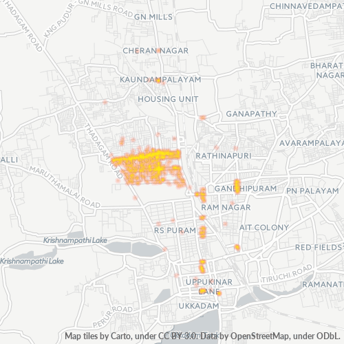 Dami ng Negosyo sa Postal Code 641011 - Coimbatore, State of Tamil Nādu
