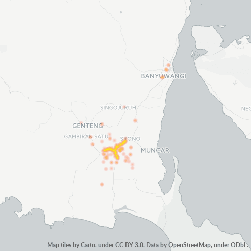 Dami ng Negosyo sa Postal Code 68482 - Srono, Silangang Java