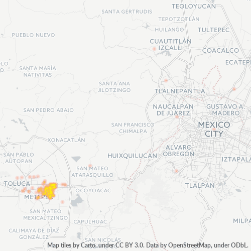 Dami ng Negosyo sa Postal Code 52172 - Toluca, Estado ng Mehiko