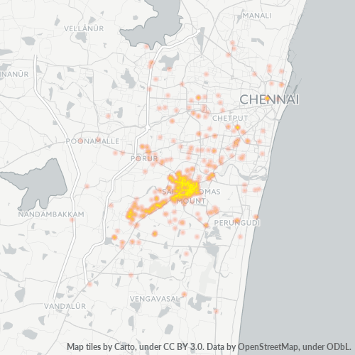 Dami ng Negosyo sa Postal Code 600016 - Saidapet, State of Tamil Nādu