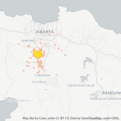 Dami ng Negosyo sa Postal Code 16320 - Bogor, Kanlurang Java