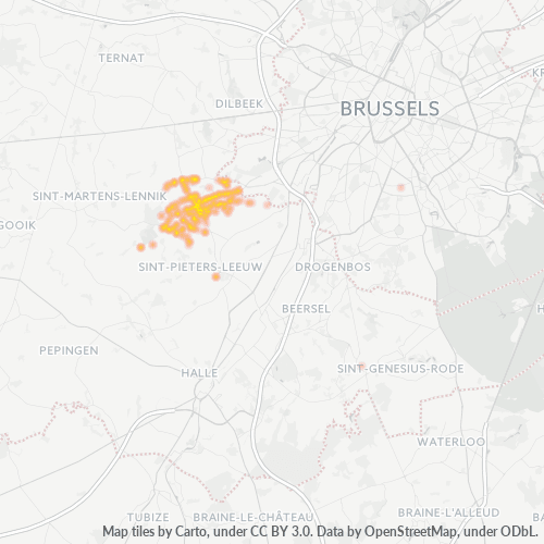 Dami ng Negosyo sa Postal Code 1602 - Vlezenbeek, Flandes