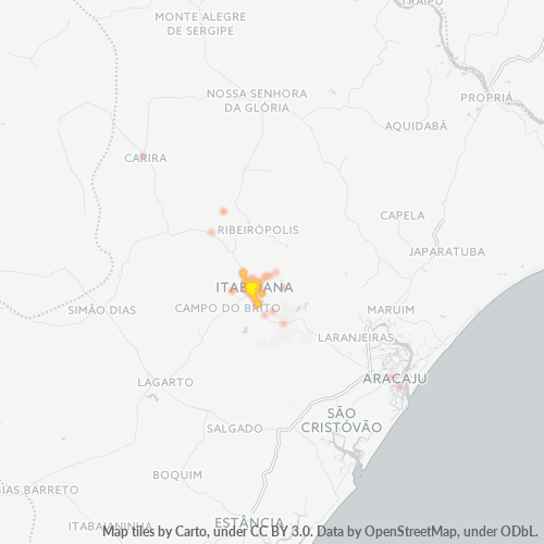 Dami ng Negosyo sa Postal Code 49500-000 - Itabaiana, Sergipe
