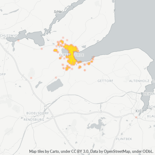 Business Concentration in Postal Code 24340 - Windeby, Schleswig-Holstein