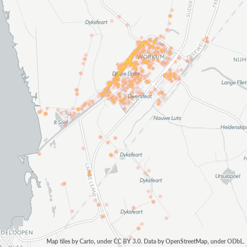 Dami ng Negosyo sa Postal Code 8711 - Workum, Provincie Friesland