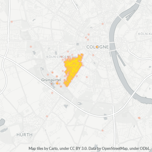 Business Concentration in Postal Code 50937 - Cologne, North Rhine-Westphalia
