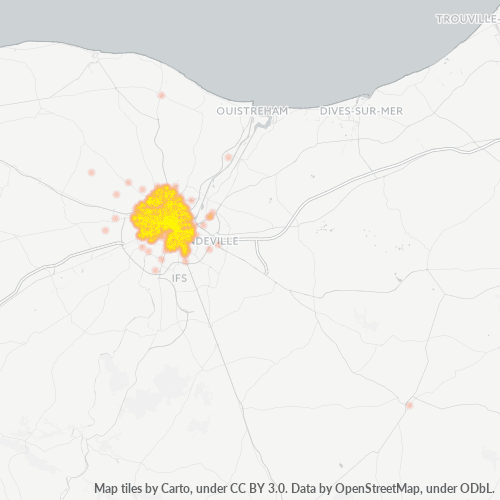 Dami ng Negosyo sa Postal Code 14000 - Caen, Ibabang Normandia