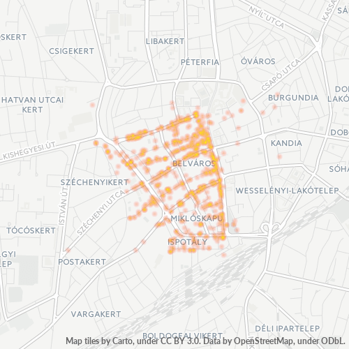 Dami ng Negosyo sa Postal Code 4025 - Debrecen, Hajdú-Bihar
