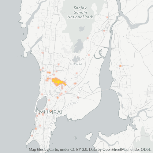 Bedrijfsconcentratie in Postcode 400029 - Bombay, Maharashtra