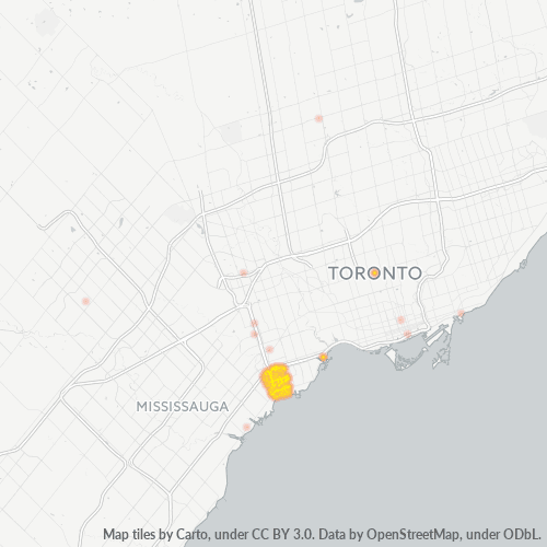 Dami ng Negosyo sa Postal Code M8W - Etobicoke West Mall, Ontario