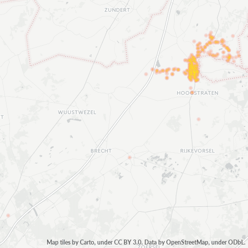 Bedrijfsconcentratie in Postcode 2322 - België